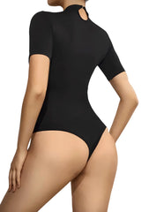 Body Manga Corta Cuello Alto