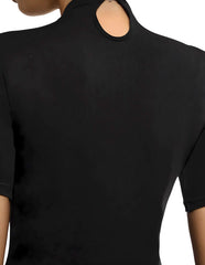 Body Manga Corta Cuello Alto