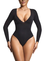 Body Manga Larga escote V