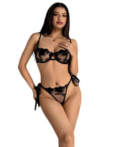 Conjunto Floral Seducción en Negro