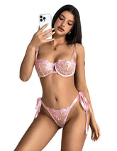 Conjunto Floral Seducción en Rosa