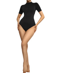 Body Manga Corta Cuello Alto