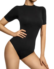 Body Manga Corta Cuello Alto