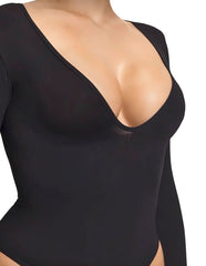 Body Manga Larga escote V