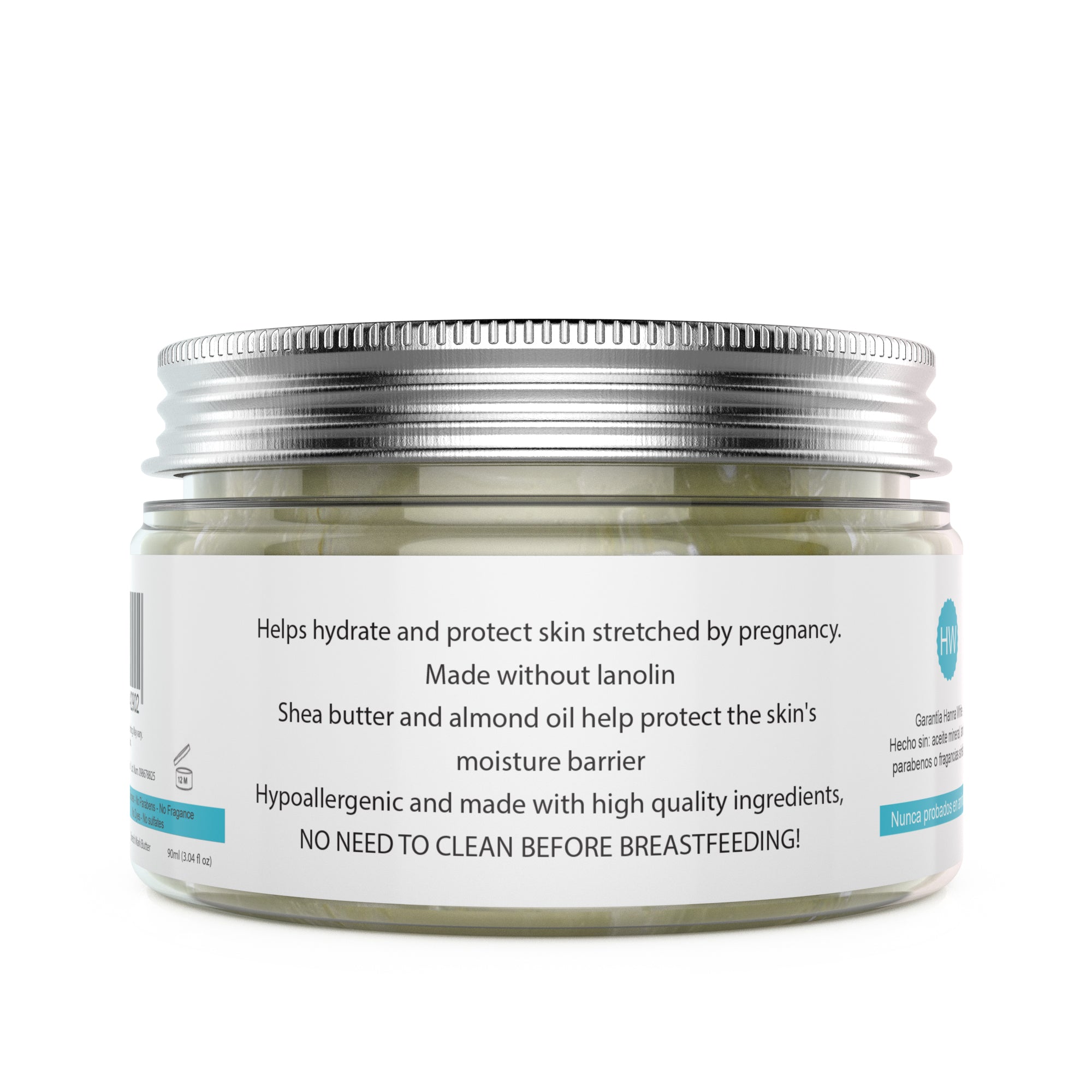 Crema Anti-Estrías - 100%Natural - Sin químicos - Estrías embarazo
